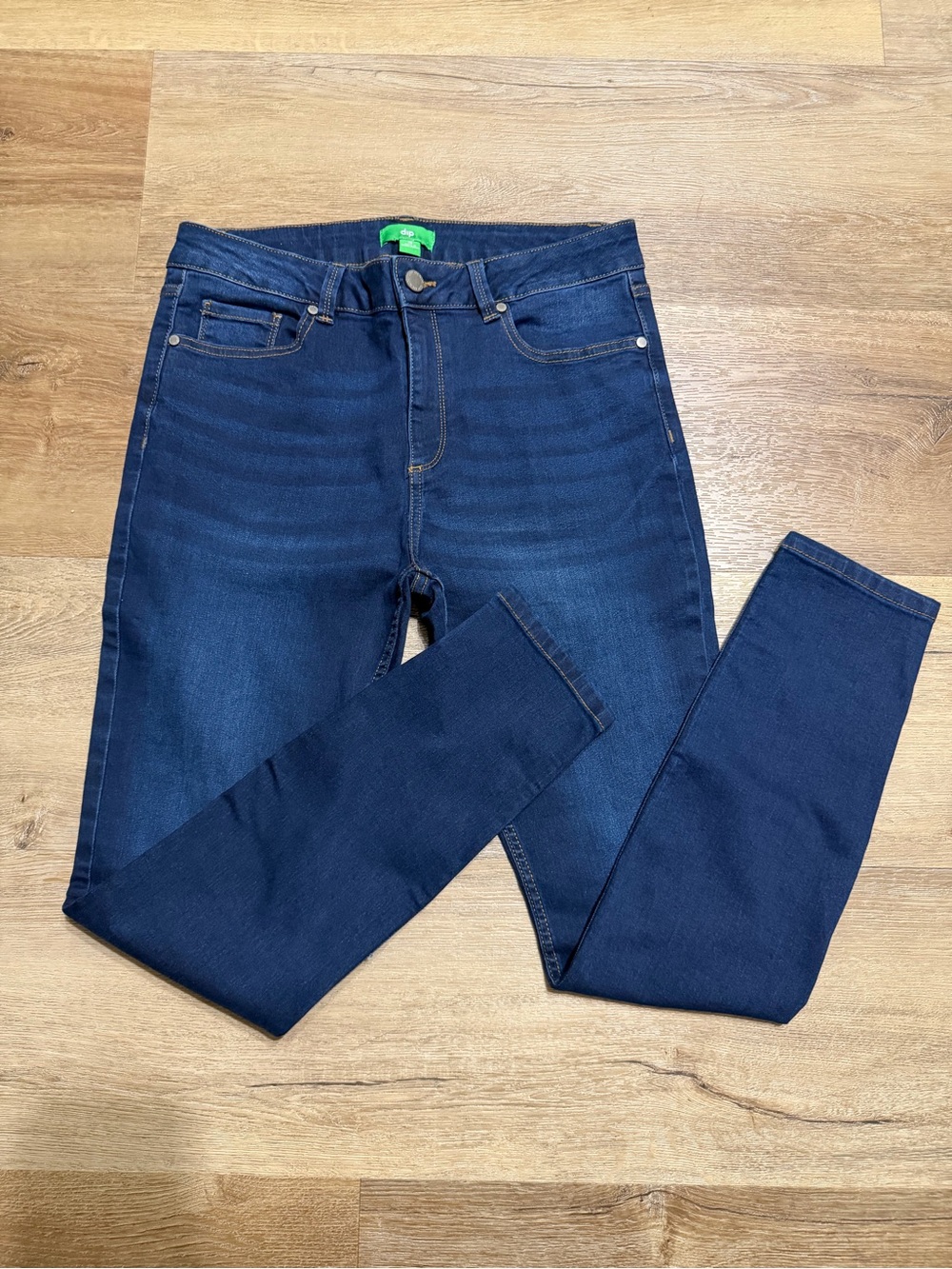 dip Skinny Jeans in Dark Blue
